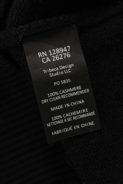 Nili Lotan Unisex V-Neck Cashmere Pullover Sweater Black Size S