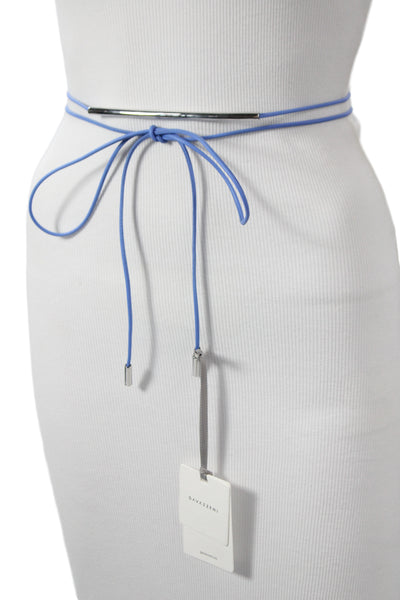 Gavazzeni Italy Womens Leather Tie Up Belt Periwinkle Size OS