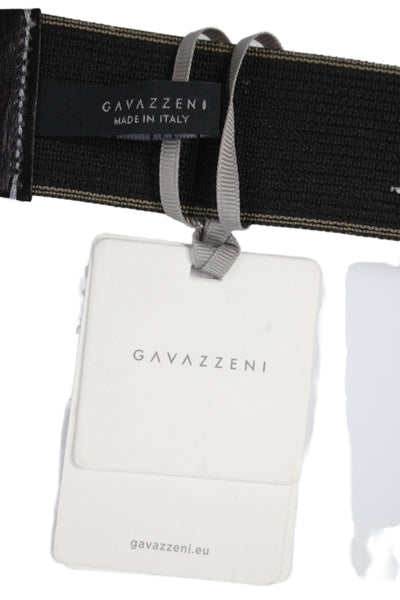 Gavazzeni Italy Womens Stretch Glove Hatch Buckle Belt Beige Size 80