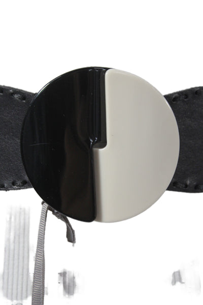 Gavazzeni Italy Womens Stretch Glove Hatch Buckle Belt Multicolor Size S