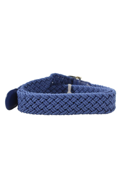 Gavazzeni Italy Womens Woven D Buckle Belt Blue Size S