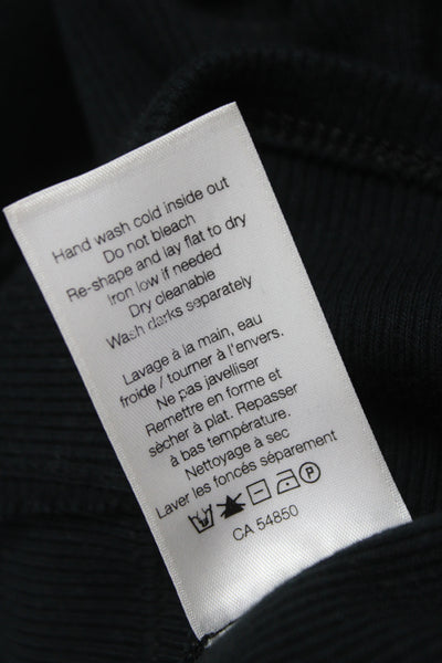 Veronica Beard Womens Black Cotton Crew Neck T-Shirt Short Sleeve Size XS