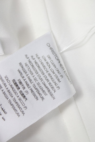 Christopher Esber Womens Sleeveless White Viscose Zip Blouse Size 6