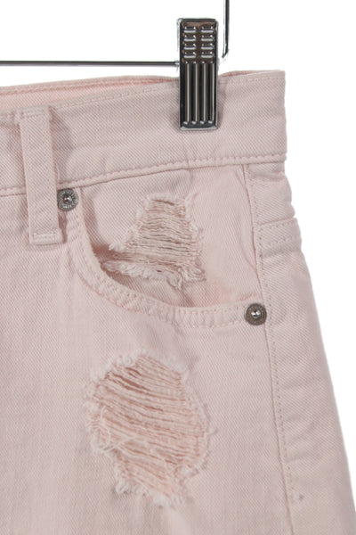 7 For All Mankind Womens Mini Pencil Skirt Pink Size 25