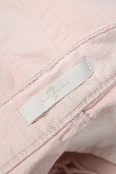 7 For All Mankind Womens Mini Pencil Skirt Pink Size 25