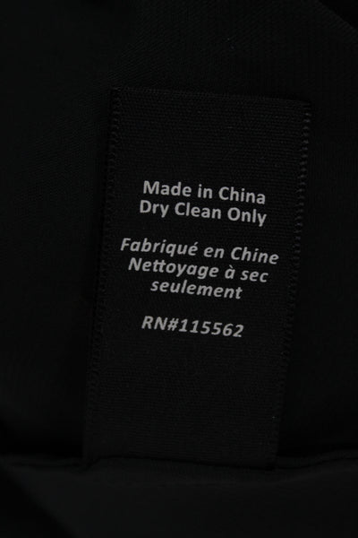 Elizabeth & James Womens Black Linen Square Neck Slip Dress Sleeveless Size S