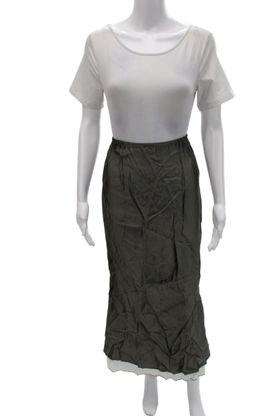 Hanna for La Journee Womens Maxi Trumpet Skirt Dark Gray Viscose Size 2