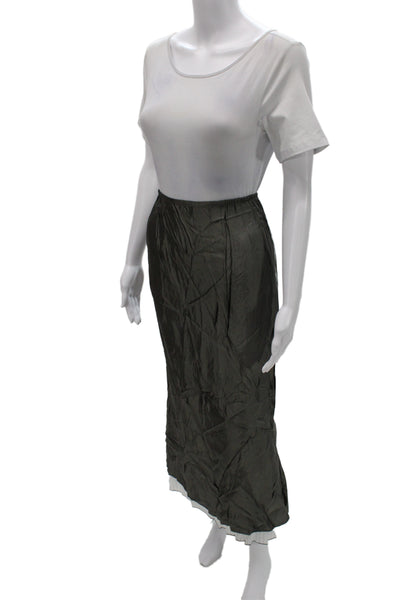 Hanna for La Journee Womens Maxi Trumpet Skirt Dark Gray Viscose Size 2