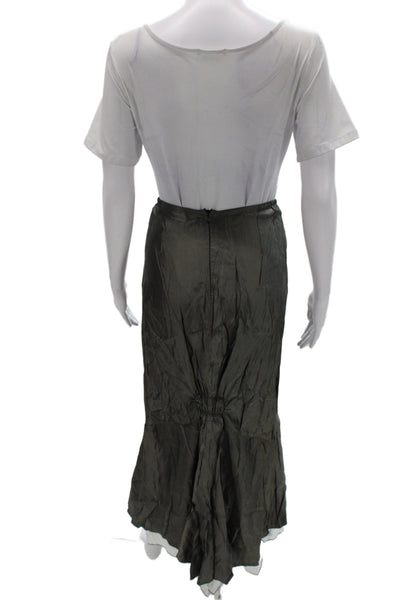 Hanna for La Journee Womens Maxi Trumpet Skirt Dark Gray Viscose Size 2