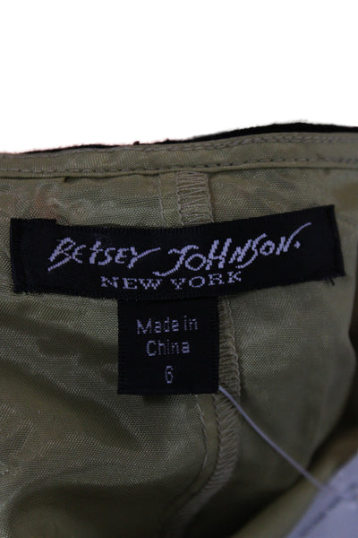 Betsey Johnson Women Mini Skirt Black Cotton Size 6