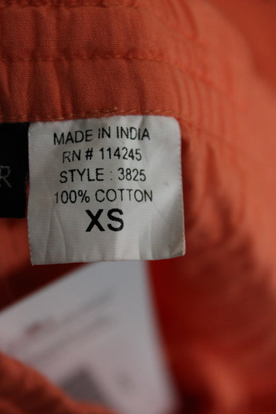 Boston Proper Women Orange Flare Maxi Peasant Skirt Size XS