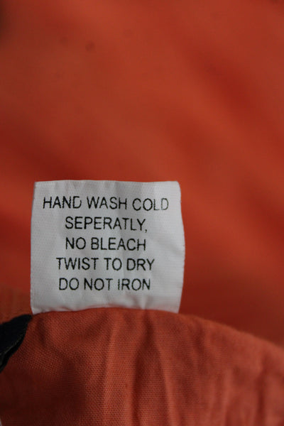 Boston Proper Women Orange Flare Maxi Peasant Skirt Size XS