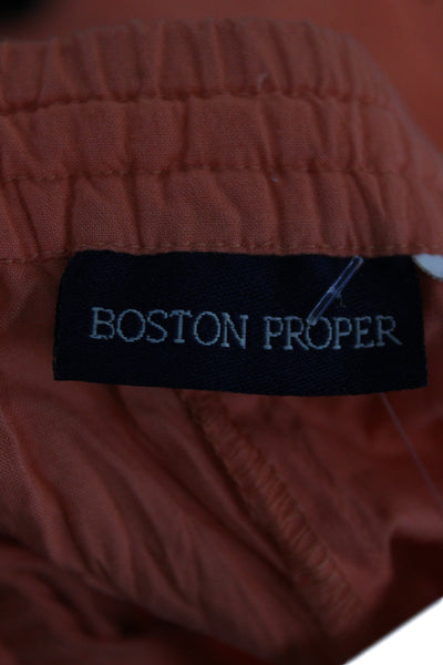 Boston Proper Women Orange Flare Maxi Peasant Skirt Size XS