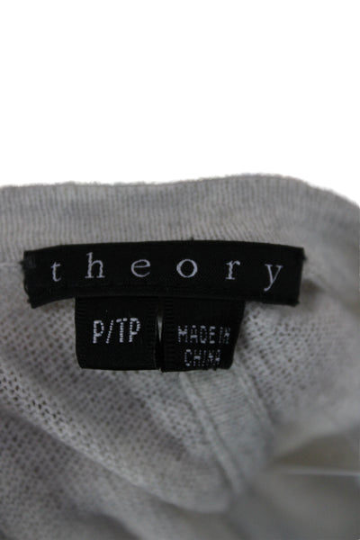 Theory Womens Beige V-Neck Cotton Cashmere Cardigan Button Long Sleeve Size XS