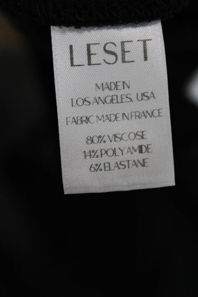 Leset Womens Ankle Leggings Black Size M