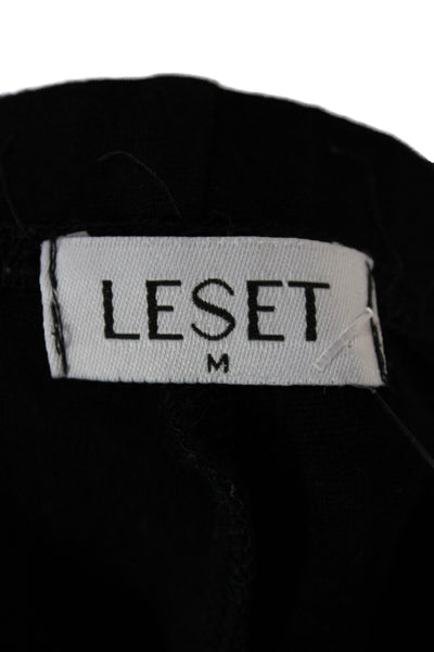Leset Womens Ankle Leggings Black Size M