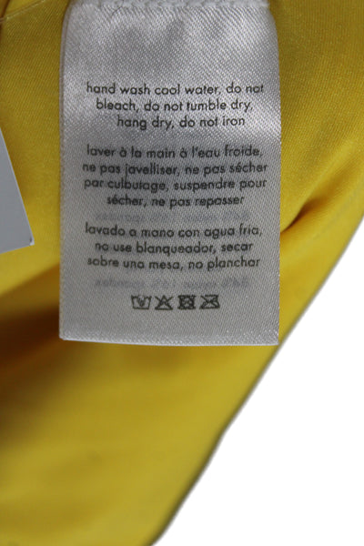ONIA Womens Yellow Nylon Bikini Bottom Size XL