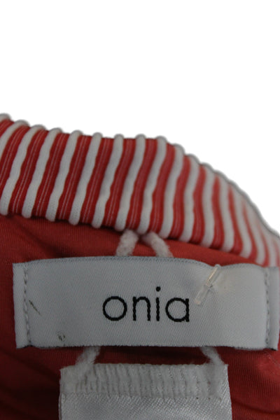 ONIA Womens Red Nylon Bikini Bottom Size XL