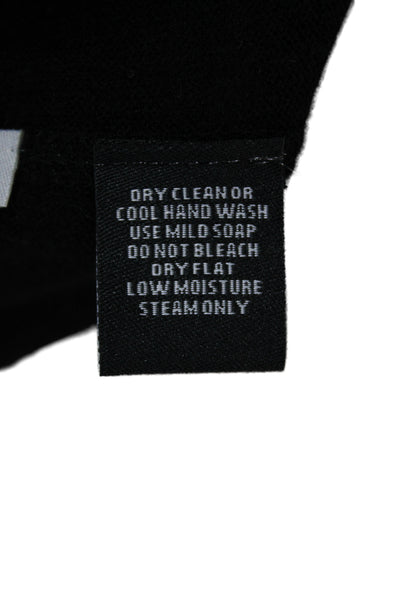 Christopher Fischer Unisex Cardigan V-Neck 100% Cashmere Black Button Size XL