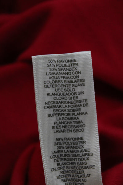 Eliza J Womens Red Sweater Dress Long Sleeve Round Neck Fit Flare Size XL