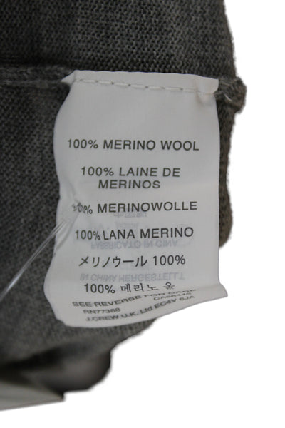 J Crew Unisex Pullover Merino Wool Gray Crew Neck Long Sleeve Size M