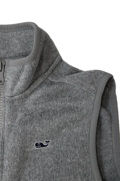 Vineyard Vines Childrens Boys Full Zipper Sweater Vest Grey Size 7