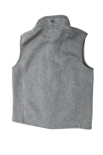 Vineyard Vines Childrens Boys Full Zipper Sweater Vest Grey Size 7
