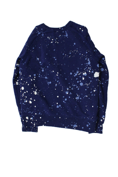 Polo Ralph Lauren Childrens Boys Paint Print Sweater Blue Cotton Size 10-12