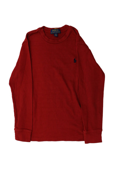 Polo Ralph Lauren Childrens Boys Long Sleeves Sweater Red Cotton Size 10-12