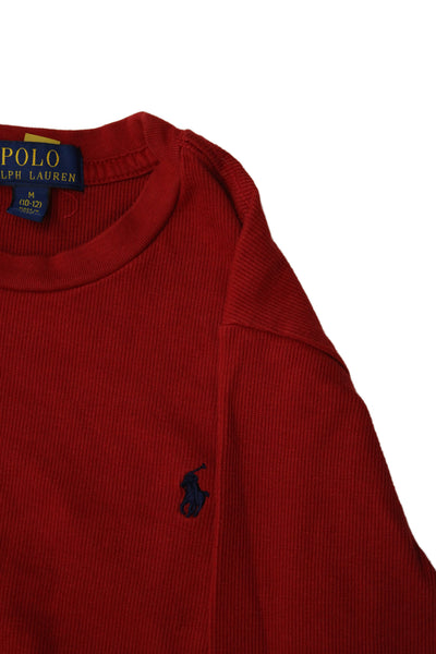 Polo Ralph Lauren Childrens Boys Long Sleeves Sweater Red Cotton Size 10-12