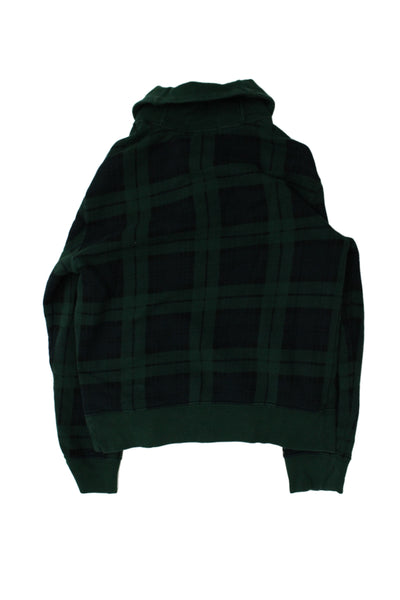Polo Ralph Lauren Childrens Boys Plaid Sweater Green Navy Blue Size 10-12
