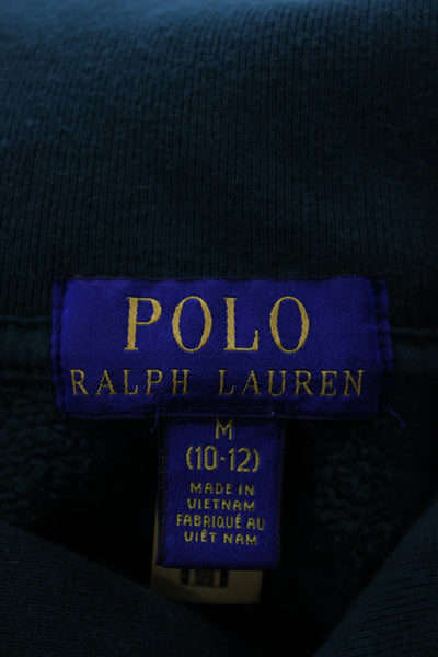 Polo Ralph Lauren Childrens Boys Plaid Sweater Green Navy Blue Size 10-12