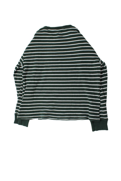 Polo Ralph Lauren Childrens Girls Striped Sweater Green Cotton Size 10-12