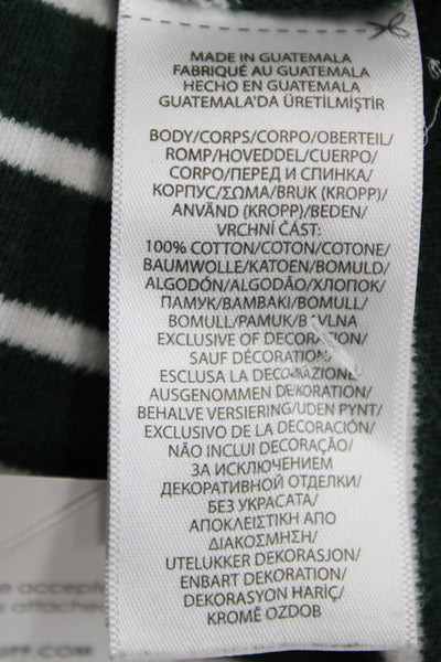 Polo Ralph Lauren Childrens Girls Striped Sweater Green Cotton Size 10-12