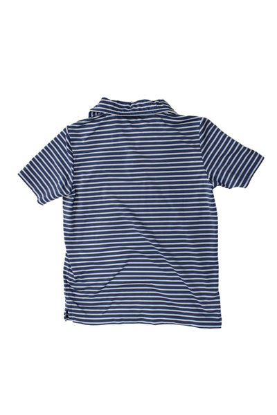 Vineyard Vines Childrens Boys Striped Polo Shirt Blue White Size 5