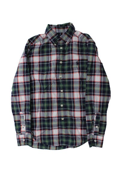 Ralph Lauren Childrens Boys Plaid Button Down Shirt Multi Colored Size 10-12