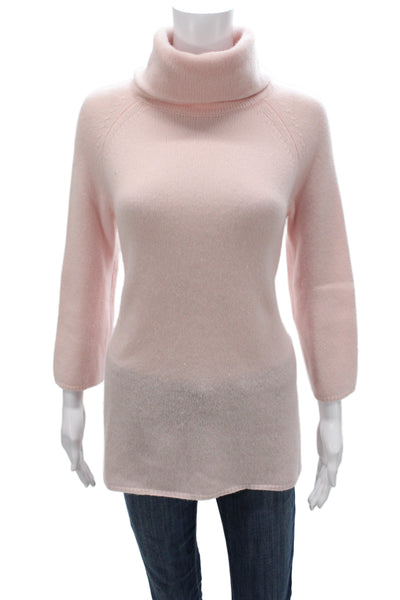 Calypso Saint Barth Unisex Pink Cashmere Turtleneck Pullover Size S