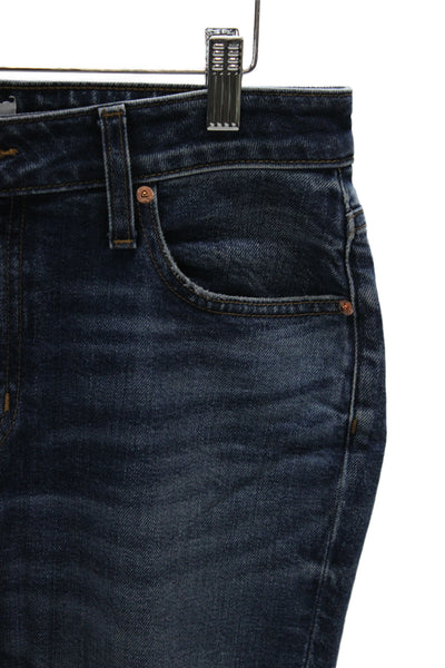 Edwin Unisex Ankle Bootcut Jeans Dark Blue Button Mid Rise Size 29