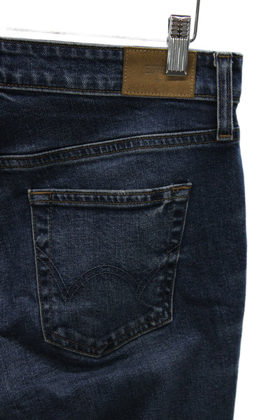 Edwin Unisex Ankle Bootcut Jeans Dark Blue Button Mid Rise Size 29