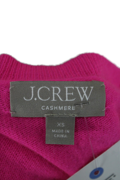 J Crew Womens Pink 100% Cashmere Crew Neck Short Sleeve T-Shirt Size XS