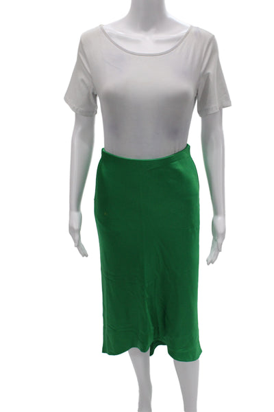 Alice + Olivia Womens Straight Pencil Skirt Green Midi Size 2
