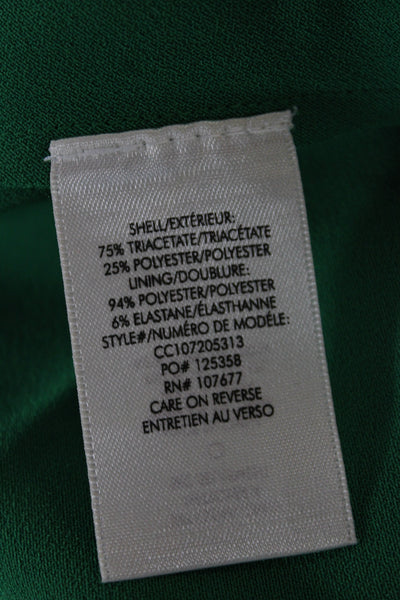 Alice + Olivia Womens Straight Pencil Skirt Green Midi Size 2