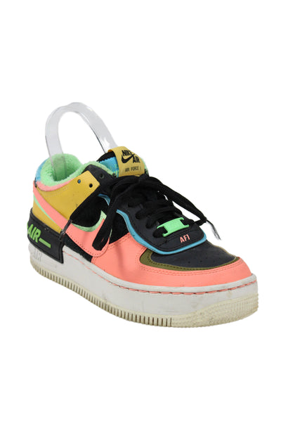 Nike Girls Air Force 1 Shadow SE Solar Flare Atomic Pink Sneakers Shoes Size 5