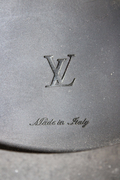Louis Vuitton Womens Leather LV Embellished Cap Toe Ankle Boots Shoes Black Sz 4