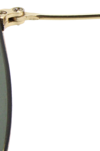 Ray Ban Womens Gold Tone Black Metal Aviator Sunglasses