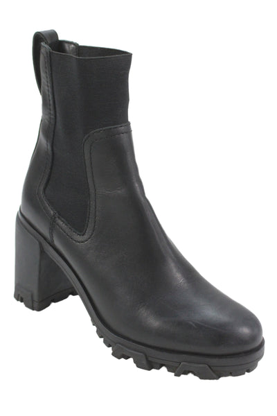 Rag & Bone Women's Round Toe Pull-On Block Heel Ankle Boots Black Size 7