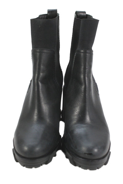 Rag & Bone Women's Round Toe Pull-On Block Heel Ankle Boots Black Size 7