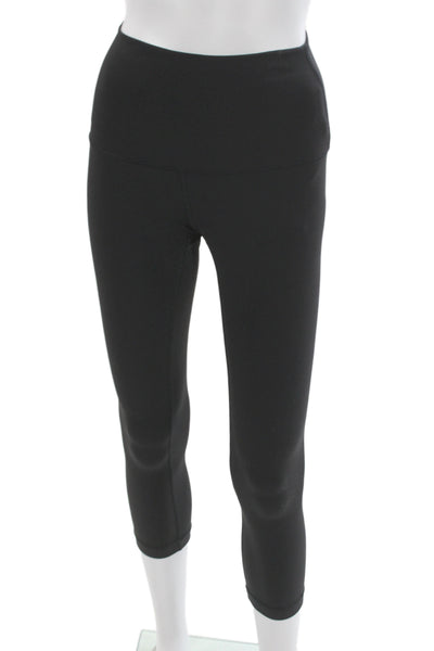 Lululemon Women Capri Cropped Leggings Black Polyester Size 4