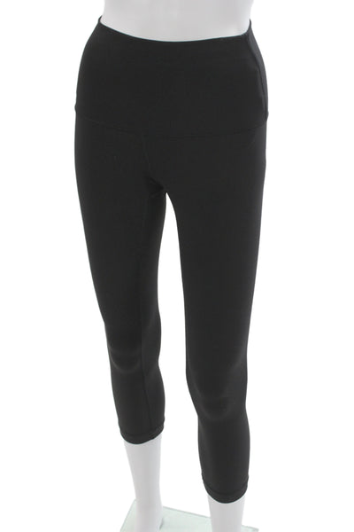 Lululemon Women Capri Cropped Leggings Black Polyester Size 4