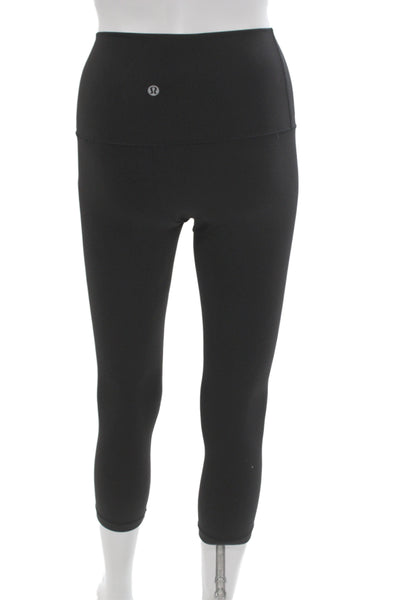 Lululemon Women Capri Cropped Leggings Black Polyester Size 4